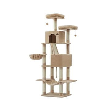Songmics Mačje drevo 60x50x206 cm rjave barve