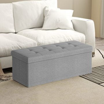 Songmics Shranjevalna klop 38x110x38 cm Siva