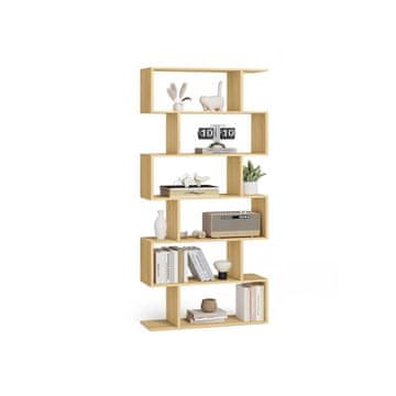 Songmics Knižna omara 6 polic 24x70x190.5 cm rjava