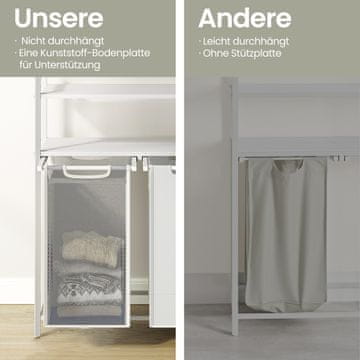 Songmics Košara za perilo 73x33x92 cm Bela