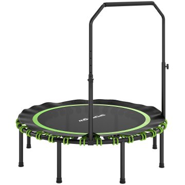 Homestar Fitnes trampolin, reguleeritav käsipuudega, 122x109x129 cm, roheline