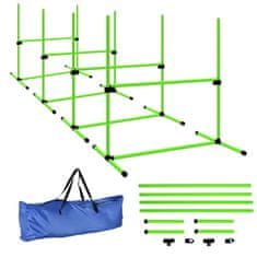 Homestar Agility Set 4-delni nastavljiv pasji poligon 99x65x94 cm zelen