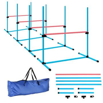 Homestar Set za pasjo agilnost 4-delni nastavljiv 99x65x94 cm modra