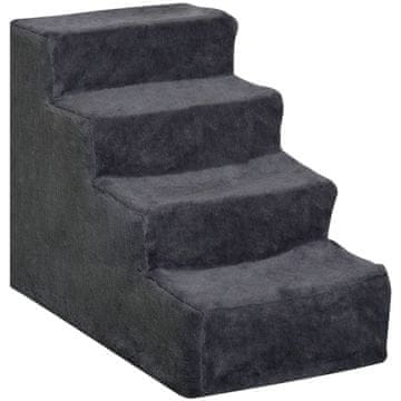 Homestar Hišne stopnice 4 stopnice 60x35x44 cm temno siva