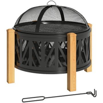 Homestar Ognjišče 2-v-1 dizajn 75x58 cm črno