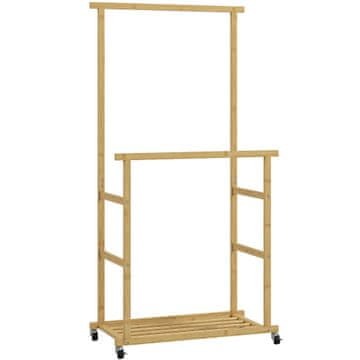 Homestar Oblečni regal 80x40x160 cm naravni shranjevalni prostor