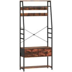 Homestar Obešalnik za plašče s klopjo za čevlje 80x30x180 cm rjav