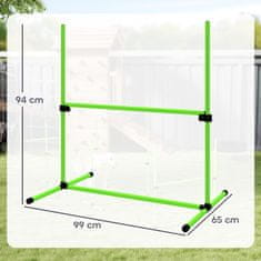 Homestar Agility Set 4-delni nastavljiv pasji poligon 99x65x94 cm zelen