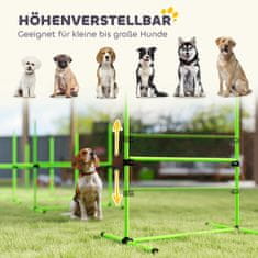 Homestar Agility Set 4-delni nastavljiv pasji poligon 99x65x94 cm zelen