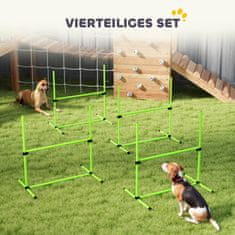 Homestar Agility Set 4-delni nastavljiv pasji poligon 99x65x94 cm zelen