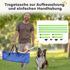 Homestar Agility Set 4-delni nastavljiv pasji poligon 99x65x94 cm zelen