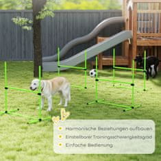 Homestar Agility Set 4-delni nastavljiv pasji poligon 99x65x94 cm zelen