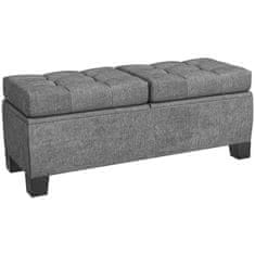 Homestar Shranjevalna klop 116x41x47 cm siva