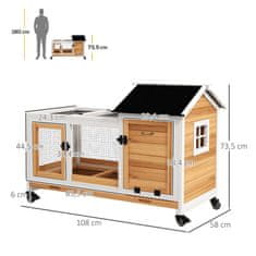 Homestar Majhen kletka za male živali 108x58x73,5 cm rumena