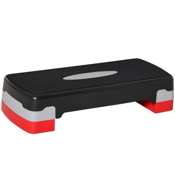 Homestar Aerobni stopnički 68x28x15 cm Črno Siva Rdeča