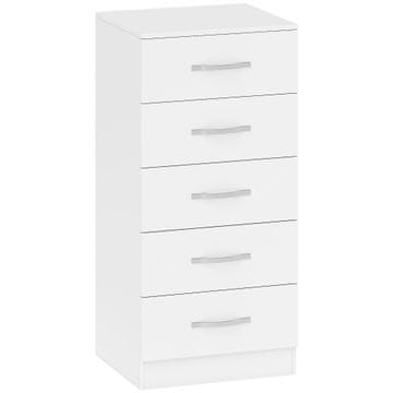Homestar Predalnik 5 predalov 40x35x85 cm Bela