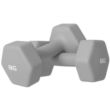 Homestar Set uteži 2 x 6 kg 22x10x10 cm siva