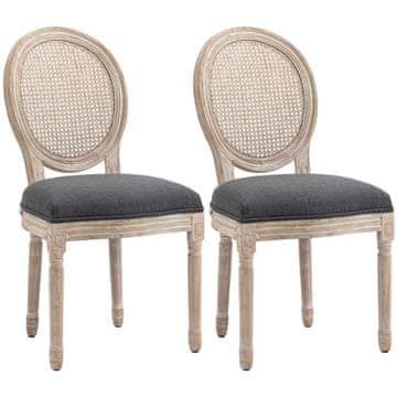 Homestar Jedilni stoli, komplet 2 kosa, 49x56x96 cm, sivi