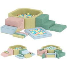 Homestar Set mehkih gradnikov 15 kosov z 200 plastičnimi kroglicami 160x137,5x30 cm večbarvno