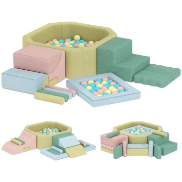 Homestar Set mehkih gradnikov 15 kosov z 200 plastičnimi kroglicami 160x137,5x30 cm večbarvno