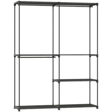 Homestar Prenosna omara 142x43x185 cm Črna