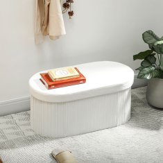 Homestar Shranjevalna klop 76x38x35 cm krem