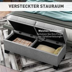 Homestar Shranjevalna klop 116x41x47 cm siva