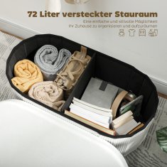 Homestar Shranjevalna klop 76x38x35 cm krem