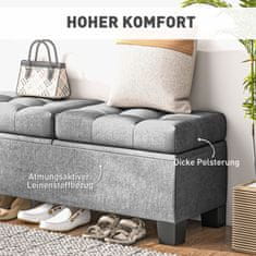 Homestar Shranjevalna klop 116x41x47 cm siva