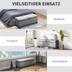 Homestar Shranjevalna klop 116x41x47 cm siva