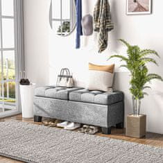 Homestar Shranjevalna klop 116x41x47 cm siva
