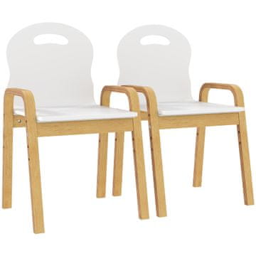 Homestar Otroški stol komplet 39x34x61,5 cm bel nastavljiv