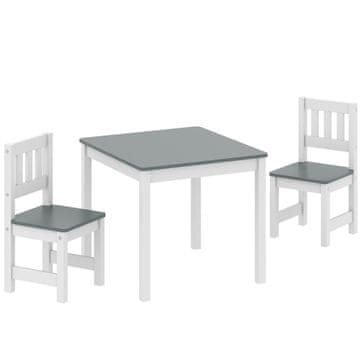 Homestar Otroški komplet mize in stola 56x52x48 cm siva