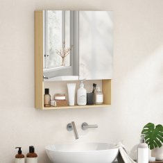 Homestar Kopalniška omarica 60x16,6x75 cm hrast