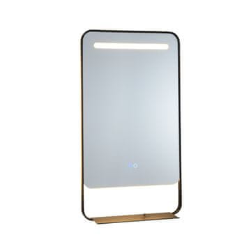Costway LED kopalniško ogledalo 80x60 cm zlato