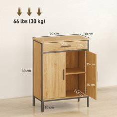Homestar Kopalniška omarica 60x30x80 cm rjava