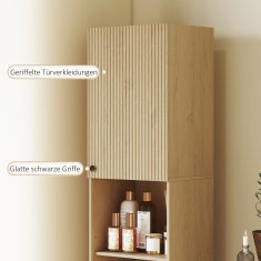 Homestar Kopalniška omarica 40x31x182 cm hrast