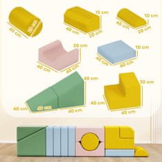 Homestar Set mehkih gradnikov za otroke 12 kosov 160x40x40 cm večbarvno
