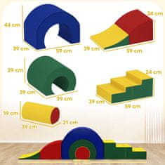 Homestar Komplet mehkih igralnih kock 5 kosov 181x39x44 cm večbarvno