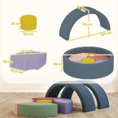 Homestar Set mehkih gradnikov 7 kosov 107x107x30 cm večbarvno