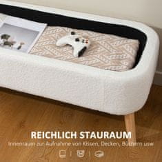 Homestar Shranjevalna klop 120x42x45 cm kremno bela