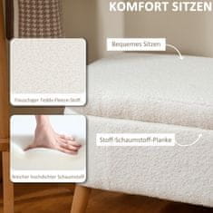 Homestar Shranjevalna klop 120x42x45 cm kremno bela