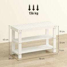 Homestar Klop za čevlje 70x28x45 cm, bela