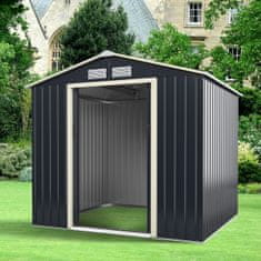 Costway Zunanja shramba 3,4x3,19 m, 2,77x2,55 m, 2,13x1,91 m s drsnimi vrati