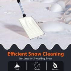 Costway Snežna lopata 26 cm široka bela