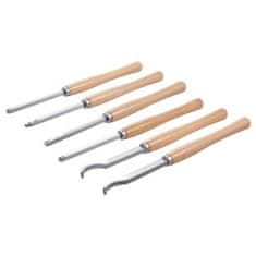 VEVOR Komplet orodij za struženje lesa 6-delni 472x217x46 mm z lesenim ročajem