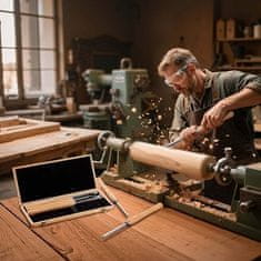 VEVOR Komplet orodij za struženje lesa 6-delni 472x217x46 mm z lesenim ročajem