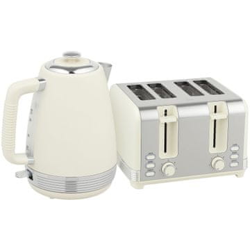 Homestar Set grelnika in tosterja 1,7 L 29,2x26,5x18,8 cm krem