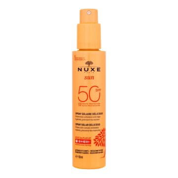 Nuxe Sun Delicious Spray SPF50 losjon za zaščito pred soncem v spreju za telo in obraz 150 ml