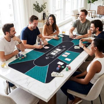Northix Podloga za poker mizo 70 x 35 palcev, vodoodbojna, nedrseča